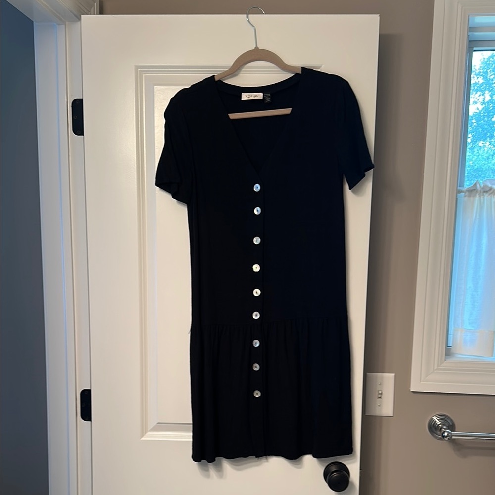 RD Style Black A-Line Mini Dress Casual